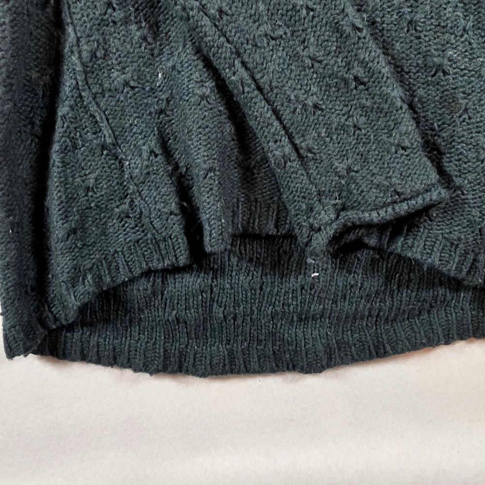 Eddie Bauer Roll Neck Sweater‎ Womens Small Green Knit Wool Camel Blend - Picture 6 of 11